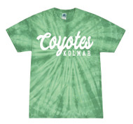 Kolmar Coyotes Script Kelly Tie Dye Colortone T-Shirt