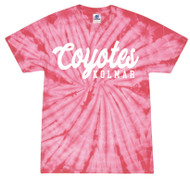 Kolmar Coyotes Script Pink Tie Dye Colortone T-Shirt