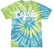 Kolmar Coyotes Script St. Lucia Tie Dye Colortone T-Shirt