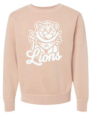 ELC Lions Dusty Pink Independent Trading Co. Midweight Pigment-Dyed Crewneck Sweatshirt 