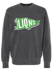 ELC Pennant Black Independent Trading Co. Midweight Pigment-Dyed Crewneck Sweatshirt 