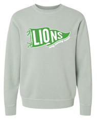ELC Pennant Sage Independent Trading Co. Midweight Pigment-Dyed Crewneck Sweatshirt 