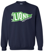 ELC Pennant Navy Gildan Crewneck Sweater