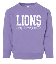 ELC Toddler Distressed Lavender Rabbit Skins Fleece Crewneck