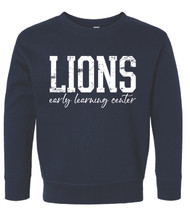 ELC Toddler Distressed Navy Rabbit Skins Fleece Crewneck