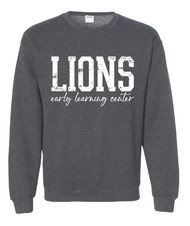 ELC Distressed Dark Heather Gildan Crewneck Sweater