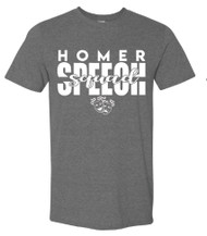 Homer Speech Squad Heather Dark Grey Gildan Soft Style T-shirt
