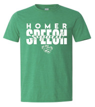 Homer Speech Squad Heather Irish Green Gildan Soft Style T-shirt
