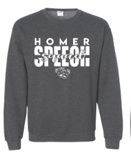 Homer Speech Squad Heather Grey Gildan Softstyle Midweight Crewneck Sweatshirt