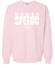Homer Speech Squad Light Pink Gildan Softstyle Midweight Crewneck Sweatshirt