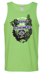 Jeep Run for Alzheimer’s Neon Green Tank Top 