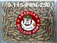 9MM, 115 GRN FMJ 250/BAG