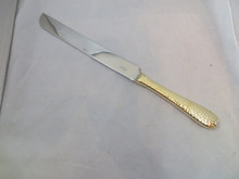 HAMMERED GOLD ACCENT BREAD  KNIFE