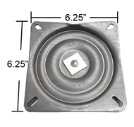 Replacement Bar Stool Swivel Plate - 6.25" Square - Pitched / Angled Profile - S4694