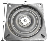 Replacement Bar Stool Swivel - 7" Square - Pitched / Angled Profile - S4696