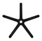 Underside View - Heavy Duty Chair Base - 28" Black Aluminum Replacement 5 star - S4180-2