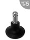 1.25" Low Profile Office Chair Bell Glide for Office Chairs & Stools
