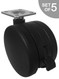 Locking 3" Furniture Caster wheels with Mounting Plate - S4817