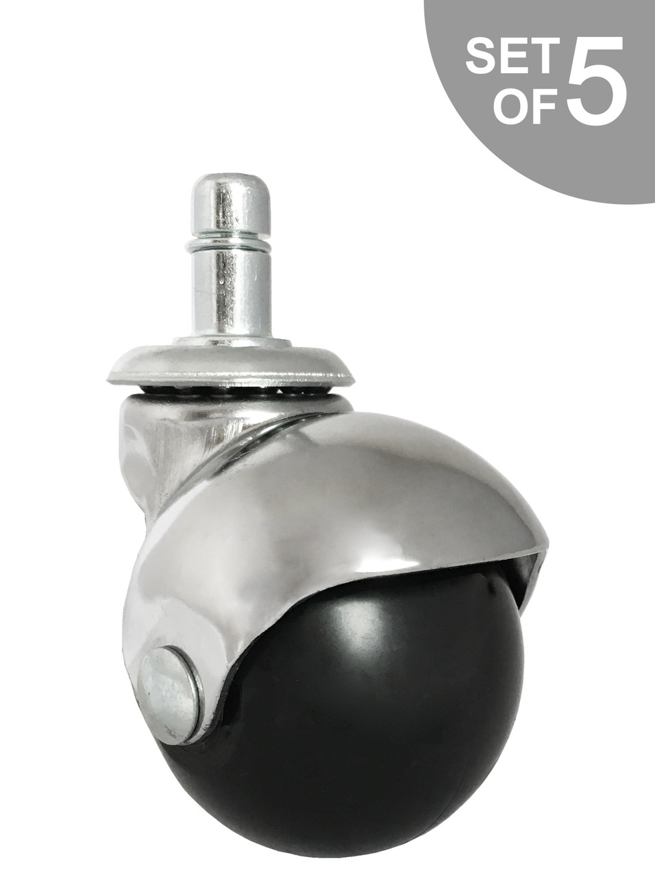 2 Chrome Replacement Office Chair Caster Wheels