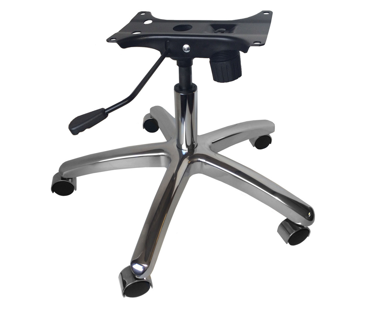 Chrome chaise de bureau remise à neuf kit-base/castor/roues/gaz lift/levier refurb Chrome chaise de bureau remise à neuf kit-base/castor/roues/gaz lift/levier refurb