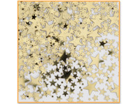 Gold star mystery party confetti. 