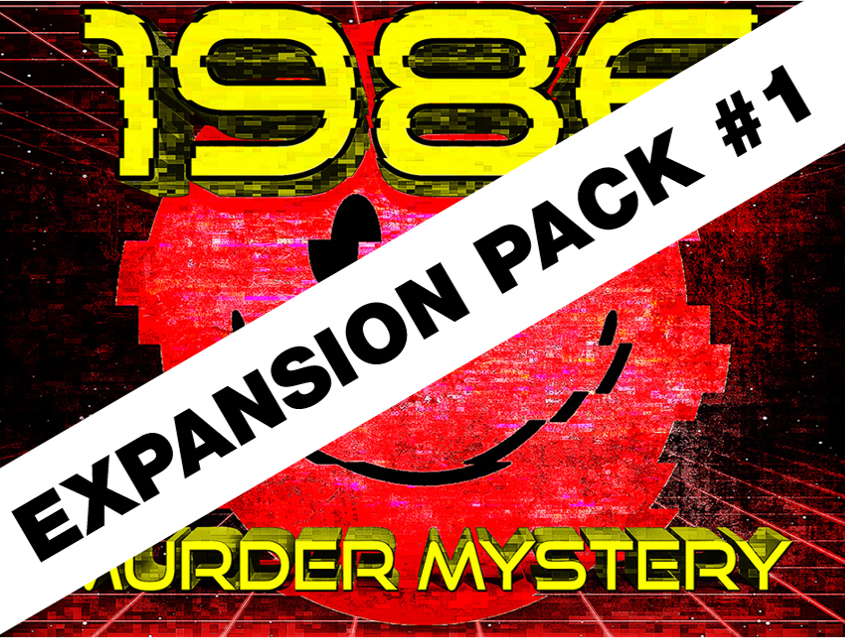 1986 murder mystery party game expansion pack for 16 players.