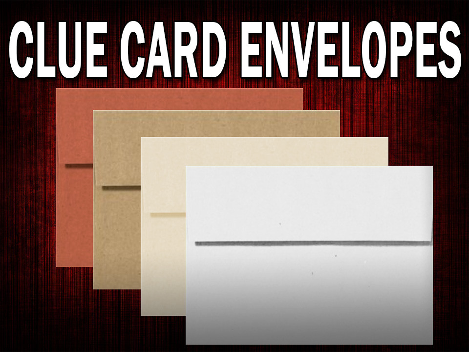 A2 envelopes for murder mystery party clue cards