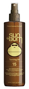 Sun Bum Moisturizing Tanning Oil, SPF 15, 9 oz Bottle, 1 Count, Broad Spectrum UVA/UVB Protection, Coconut Oil, Aloe Vera, Hypoallergenic, Paraben Free, Gluten Free, Vegan