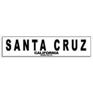 18 Inch x 4 Inch Santa Cruz Surf Decorative Aluminum Sign