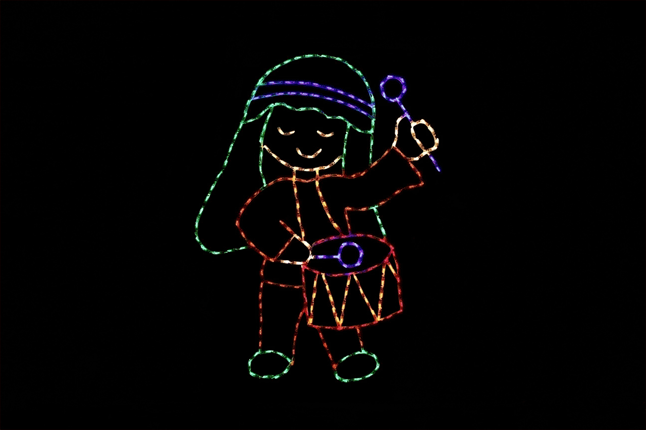 Animated Little Drummer Boy LED Christmas Light Display | Christmas Cottage  Lights