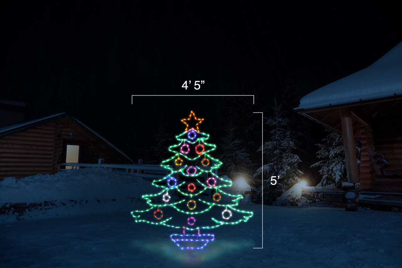 Outdoor LED Christmas Tree Decoration | Christmas Cottage Lights