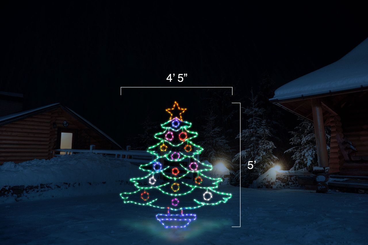 Outdoor LED Christmas Tree Decoration Christmas Cottage Lights