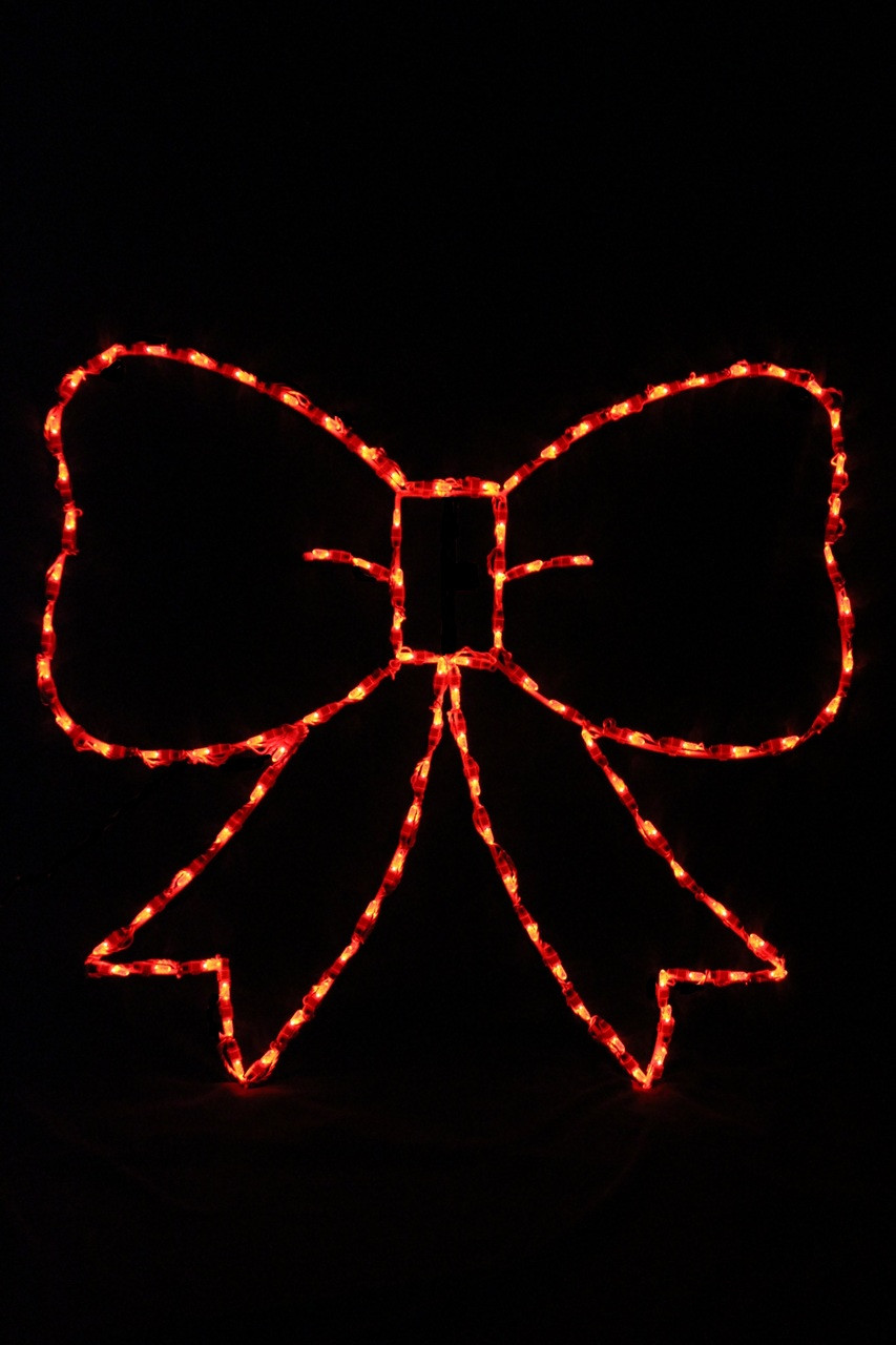 Red LED Christmas Bow Light Display | Christmas Cottage Lights