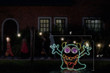 Scaled image of a goblin light display. 6' by 4' 1".