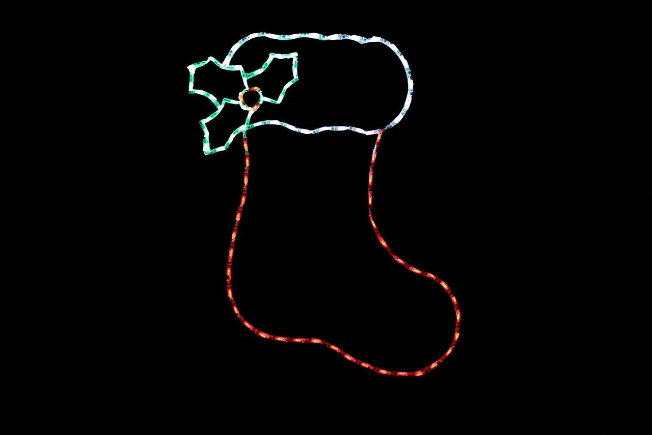Christmas Cottage Lights Stocking