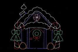 House made of candy outdoor light up decoration