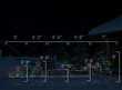 Scaled image of a Christmas train light display.