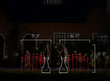 Scaled image of a fence light display.