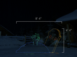 Scaled image of a graveyard light display.