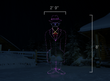 Scaled image of an invisible man light display.