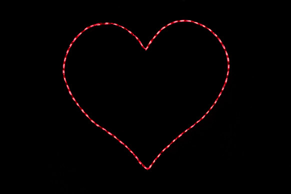 Large right heart light display.