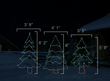 Scaled image of a tree light display.