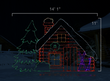 Scaled image of a warming house light display.