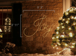 Scaled image of a light display of the word "Joy".
