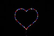 Light display of a patriotic heart.