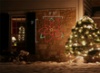 Scaled image of a light display of a poinsettia.