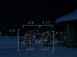 Scaled image of a light display of gingerbread kids.