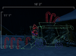 Scaled image of a candy cane elf display.