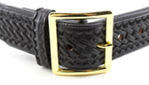 Leather Garrison Belt - Basketweave 