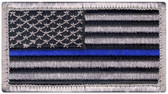 Blue Line US Flag Patch - Velcro